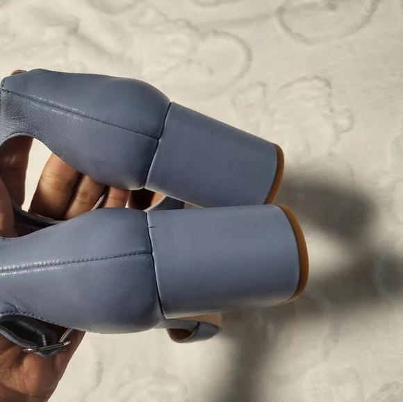 Nordstrom Katrina Ankle StrapBlock Heel Pump In Blue... - Picture 7 of 10